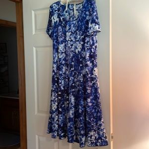 Blue print woman’s dress